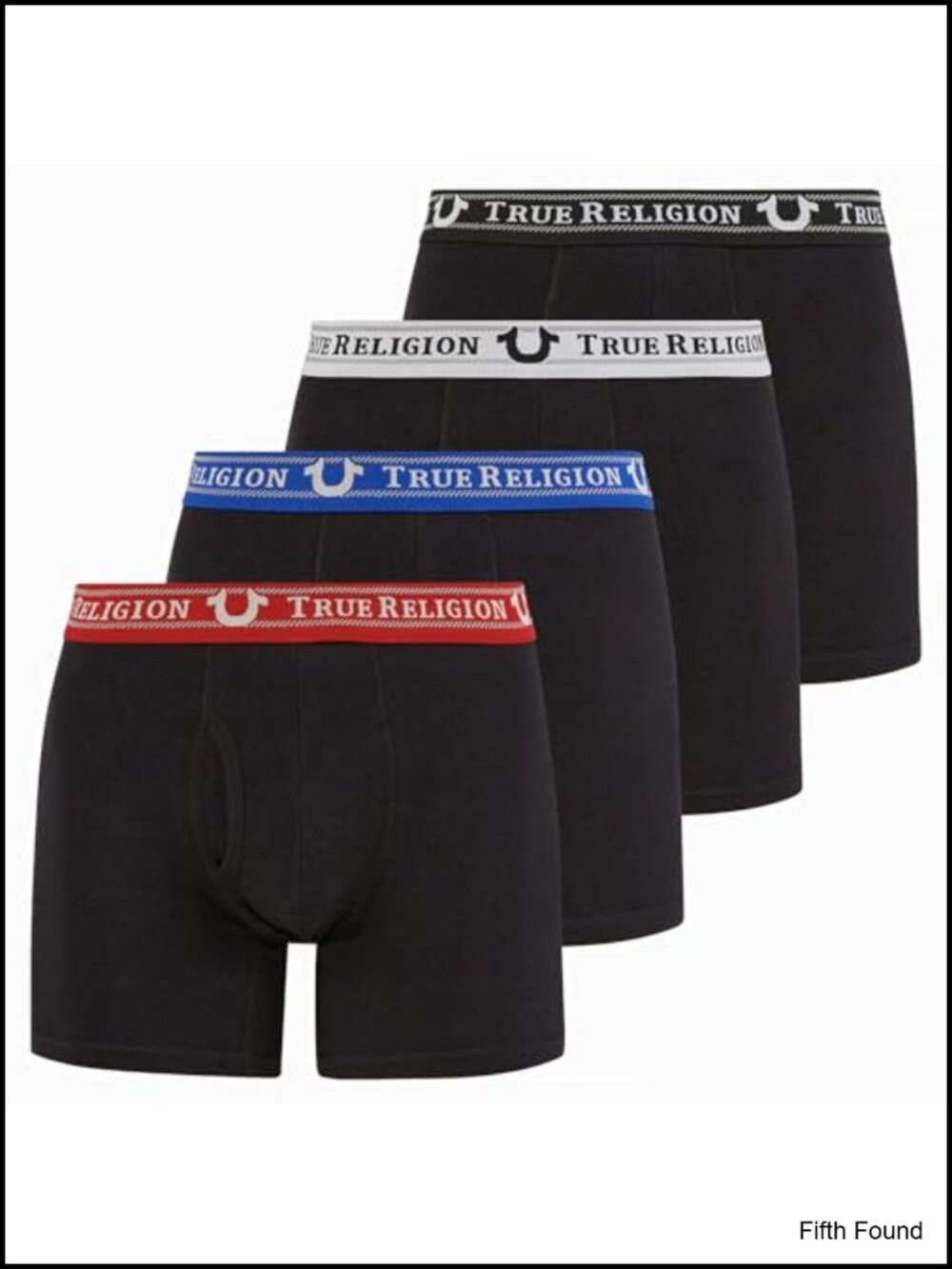 True Religion Men's Boxer Briefs Cotton Stretch Underwear Pack of 4